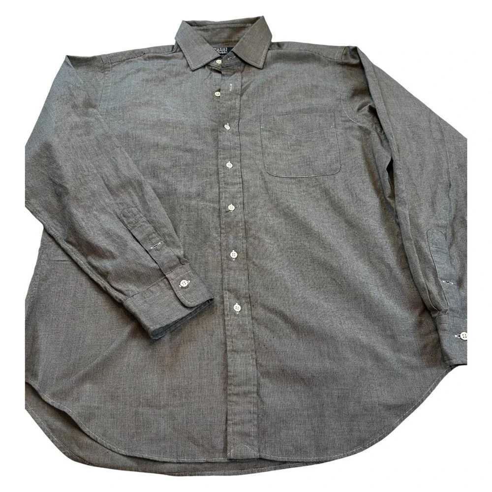 Polo Ralph Lauren Philip Fit Mens Dress‎ Shirt 16 35 Long Sleeve Button Down